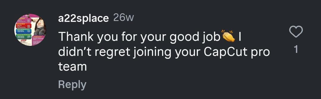 Customer testimonial