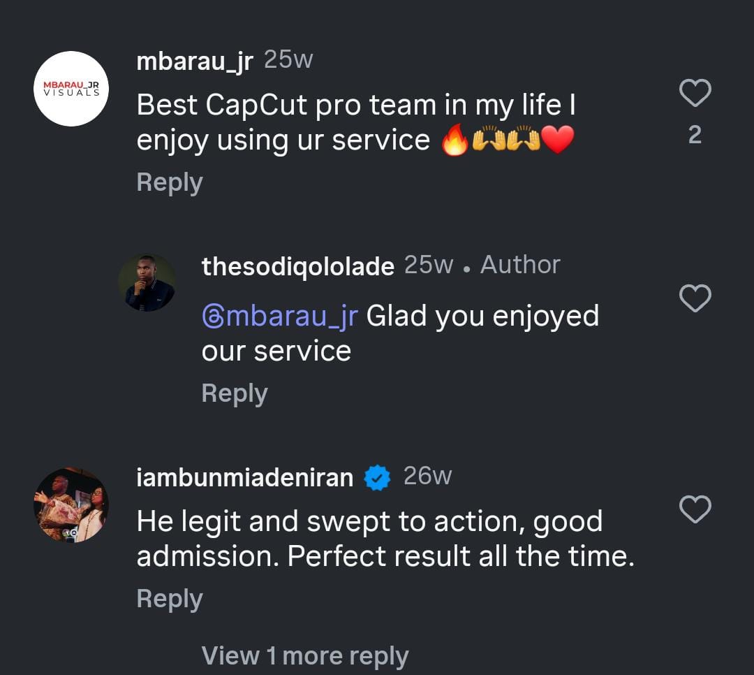 Customer testimonial