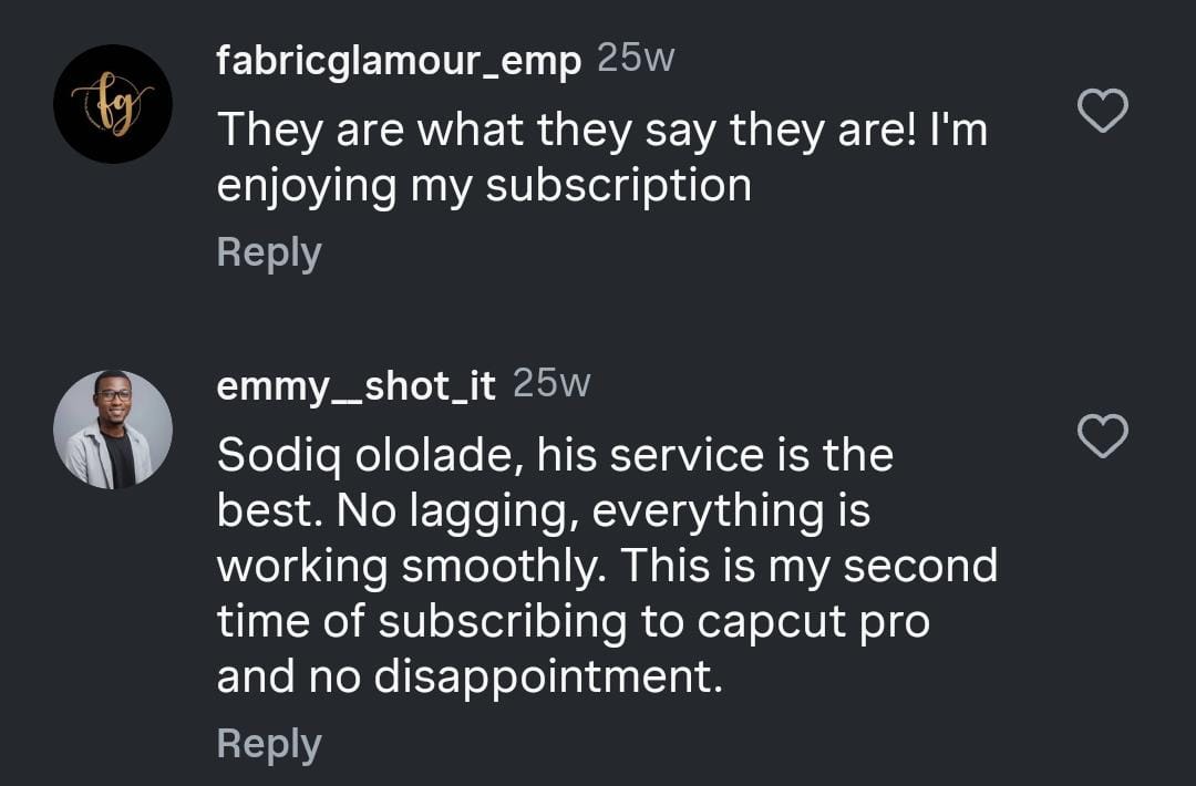 Customer testimonial